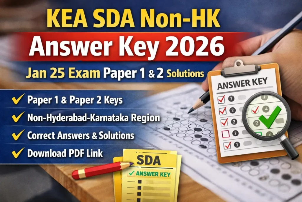 KEA SDA Non-HK Answer Key 2026 – Paper 1 & Paper 2 Official Solutions