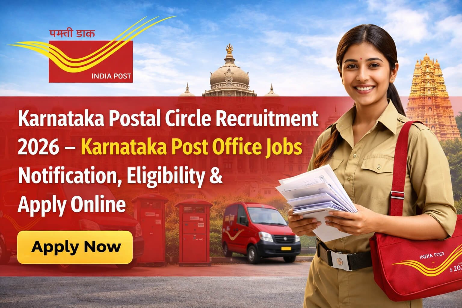 Karnataka Postal Circle Recruitment 2026 – Karnataka Post Office Jobs Notification, Eligibility & Apply Online under India Post