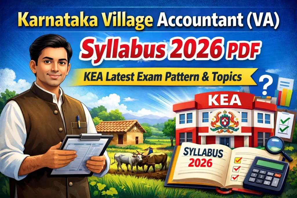 Karnataka Village Accountant VA Syllabus 2026 PDF – KEA Latest Exam Pattern and Topics Detailed Overview