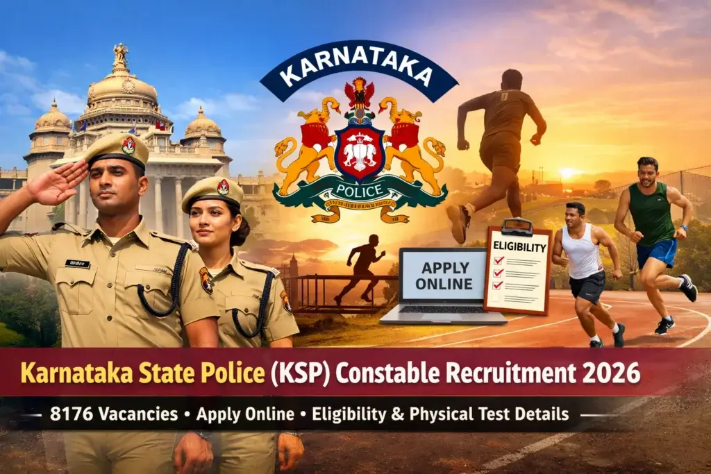 KSP Constable Recruitment 2026 Karnataka Police 8176 Vacancies Apply Online Eligibility Physical Test Details