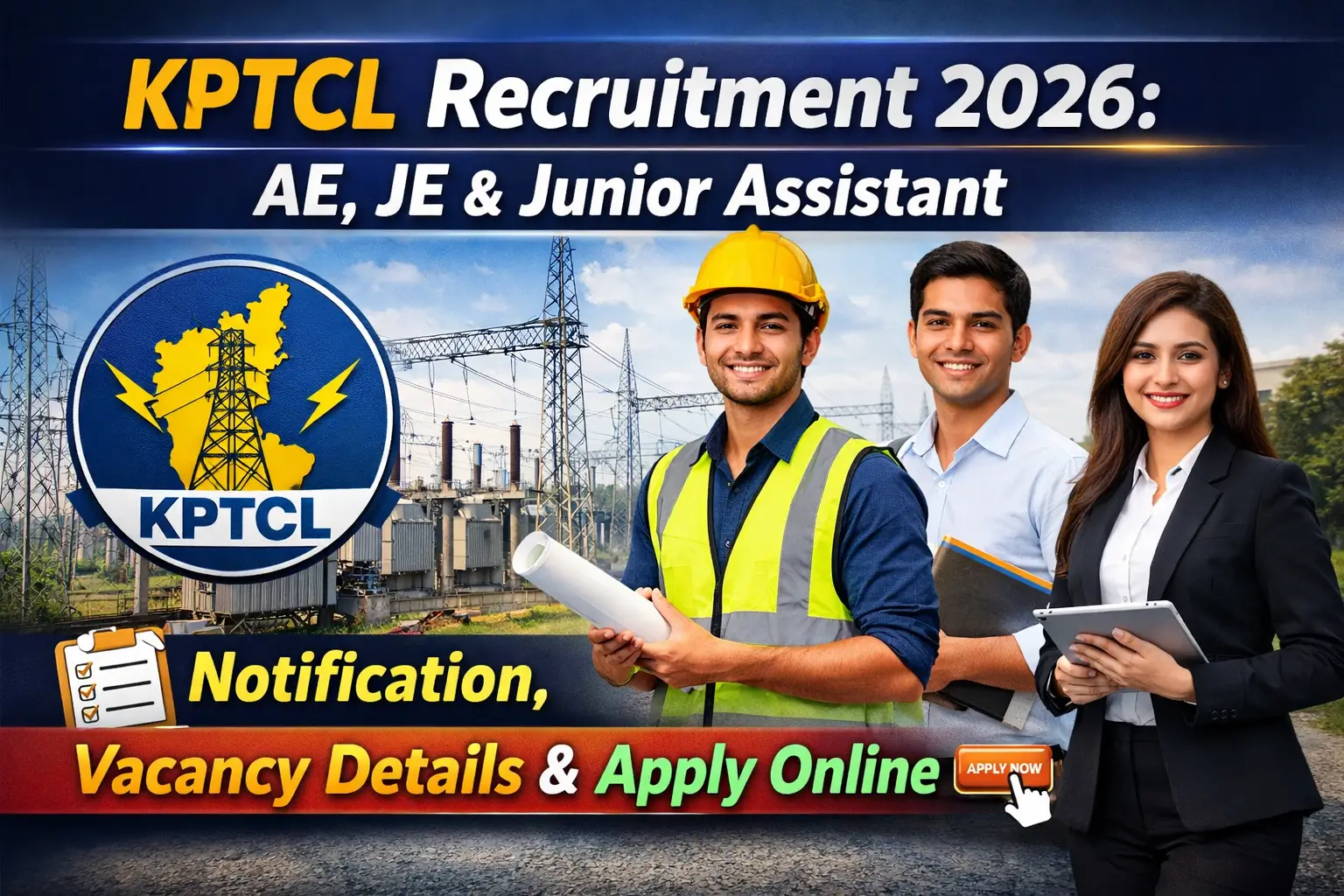 KPTCL Recruitment 2026 AE JE Junior Assistant Notification Vacancy Details Apply Online